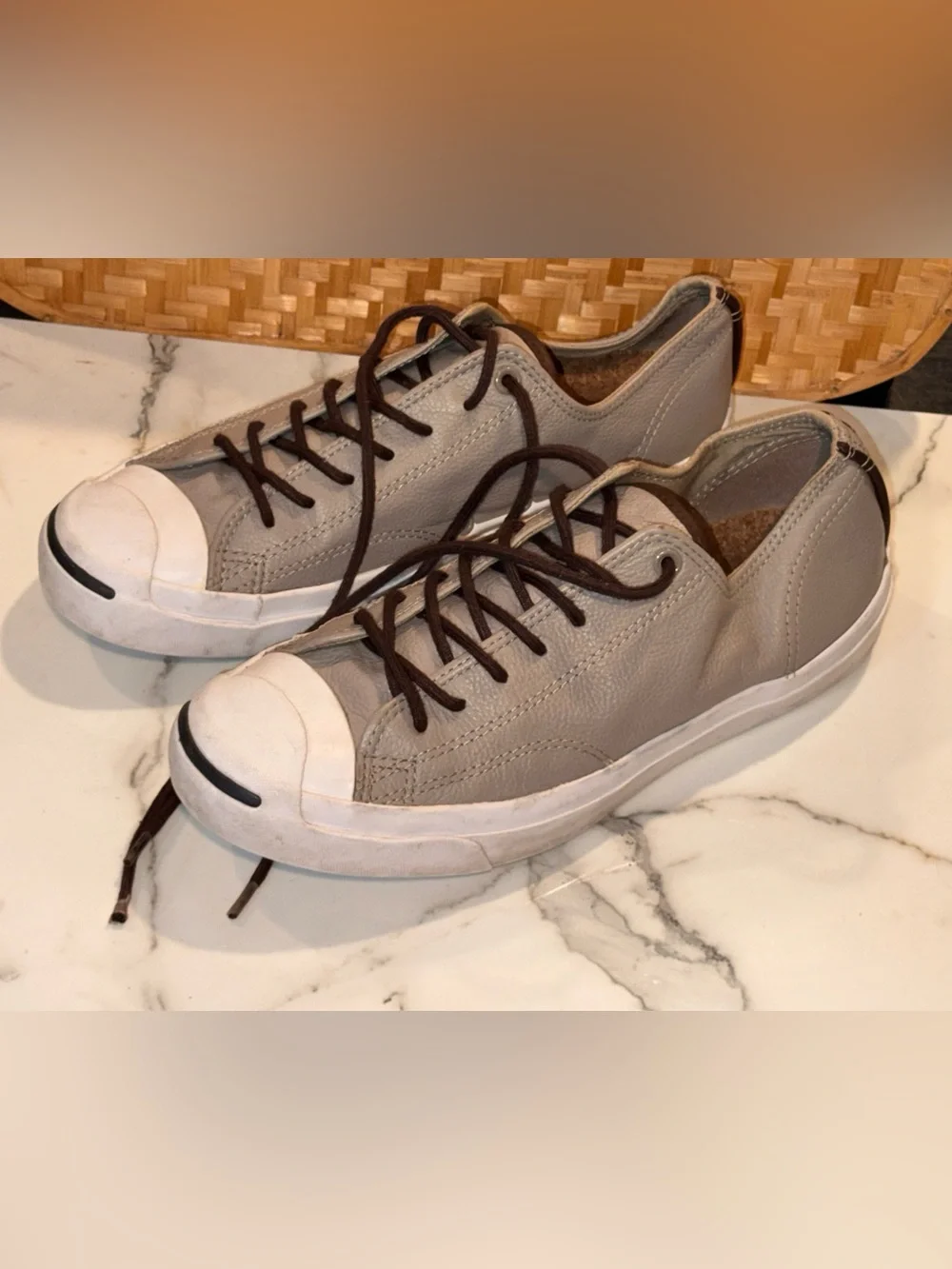 Converse x Jack Purcell Ox Tumbled Leather Malt/Burnt 149930C -Men’s Size 10 - Picture 4 of 8